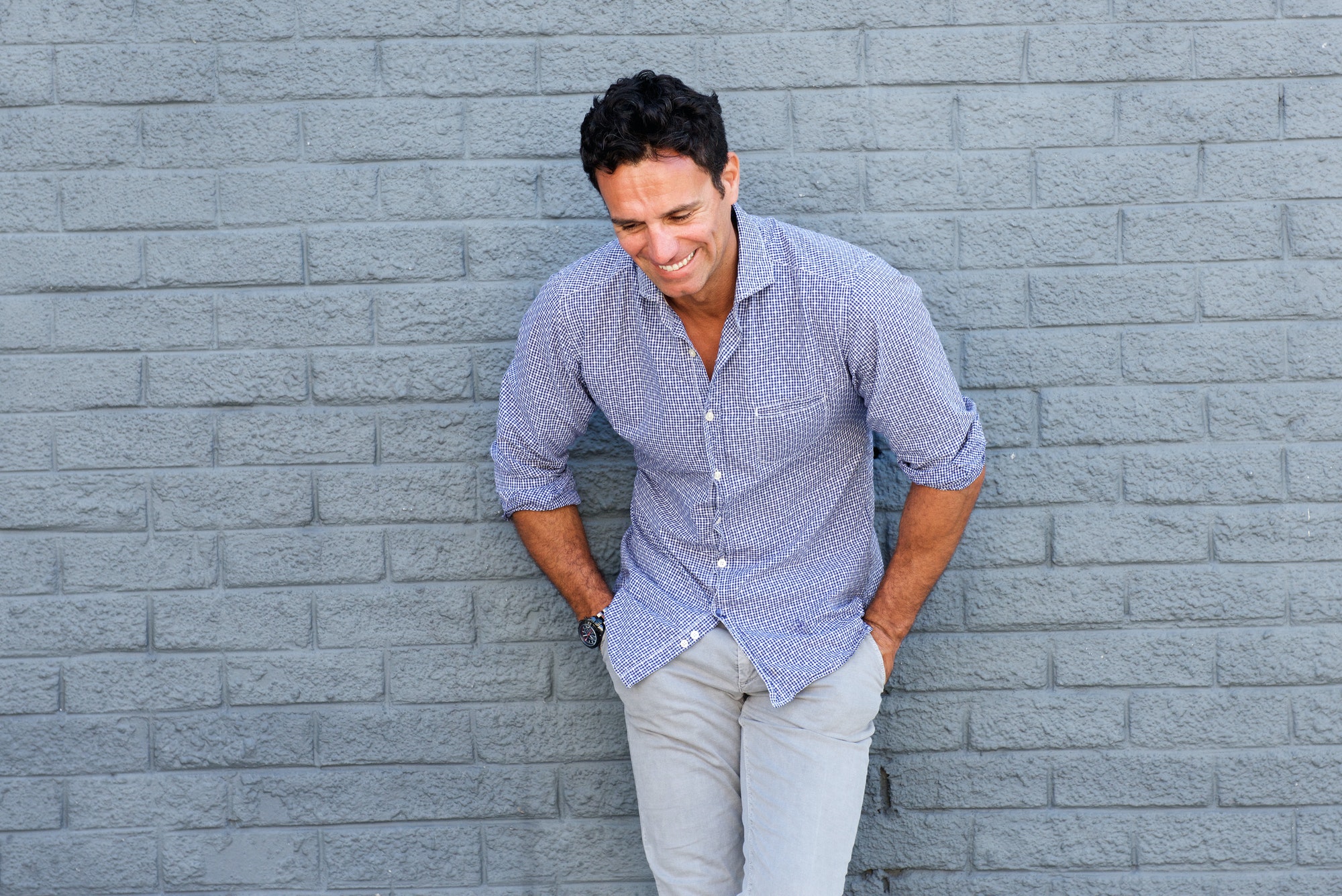Happy guy laughing